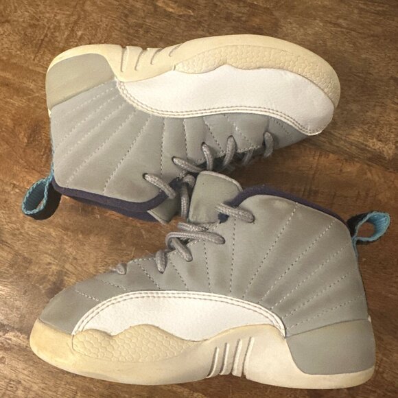 Jordan 12 Retro Shoes University Blue Wolf Gray - Picture 7 of 10